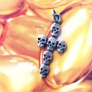 NWOT Sterling Skulls Pendant